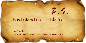 Pavlekovics Iziás névjegykártya